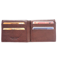 Medium wallet in calf-skin soft leather with double flap-6