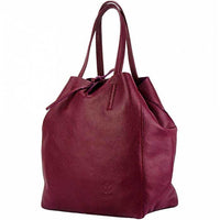 Alternative angled view of Siena bordeaux leather shoulder bag