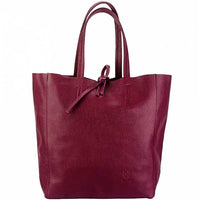 Front view of Siena bordeaux leather shoulder bag