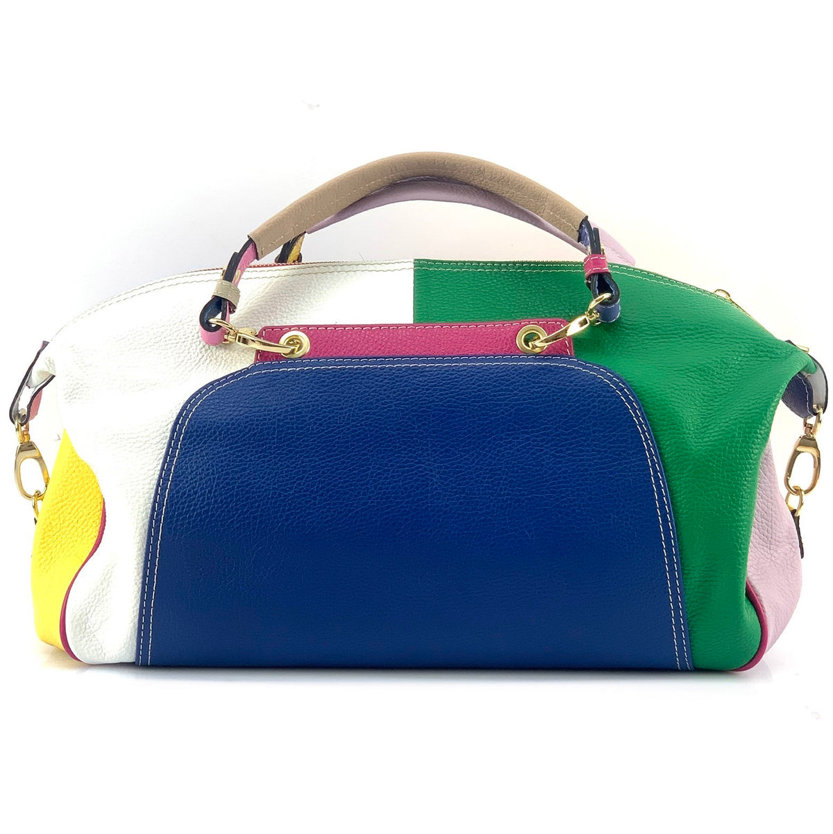 cute blue gym tote bag with double handle