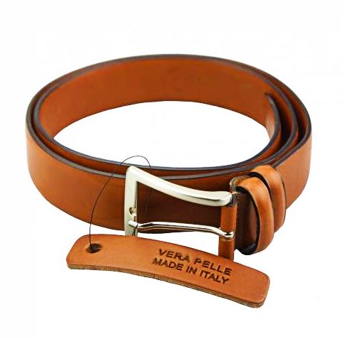 Women's Leather Belts collection showing brown belt with silver buckle from Leather Italiano