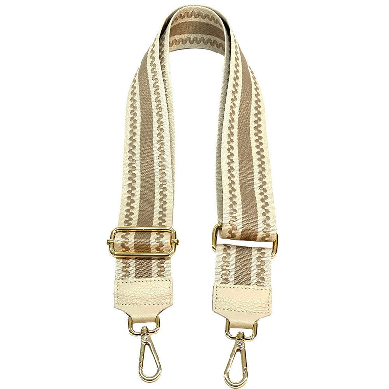 Jacquard Chenille Shoulder Strap - Leather Italiano