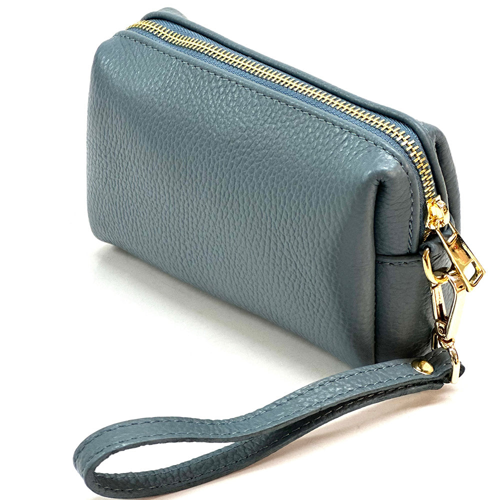 Isadora Italian Leather Wristlet – Elegant Everyday Wrist Bag for Women