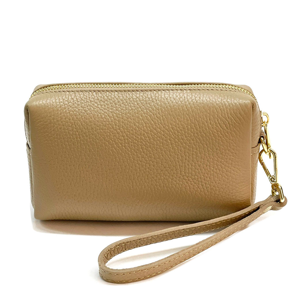 Isadora Italian Leather Wristlet – Elegant Everyday Wrist Bag for Women