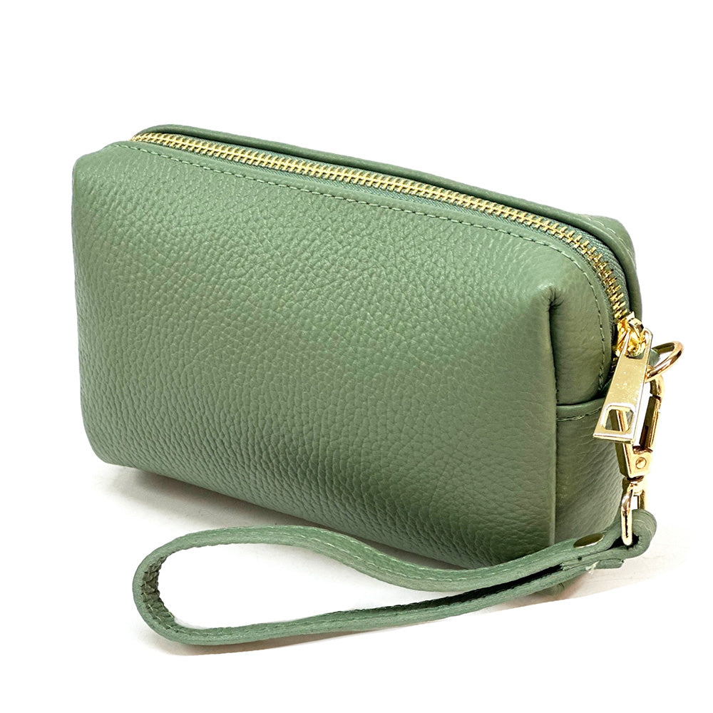 Isadora Italian Leather Wristlet – Elegant Everyday Wrist Bag for Women