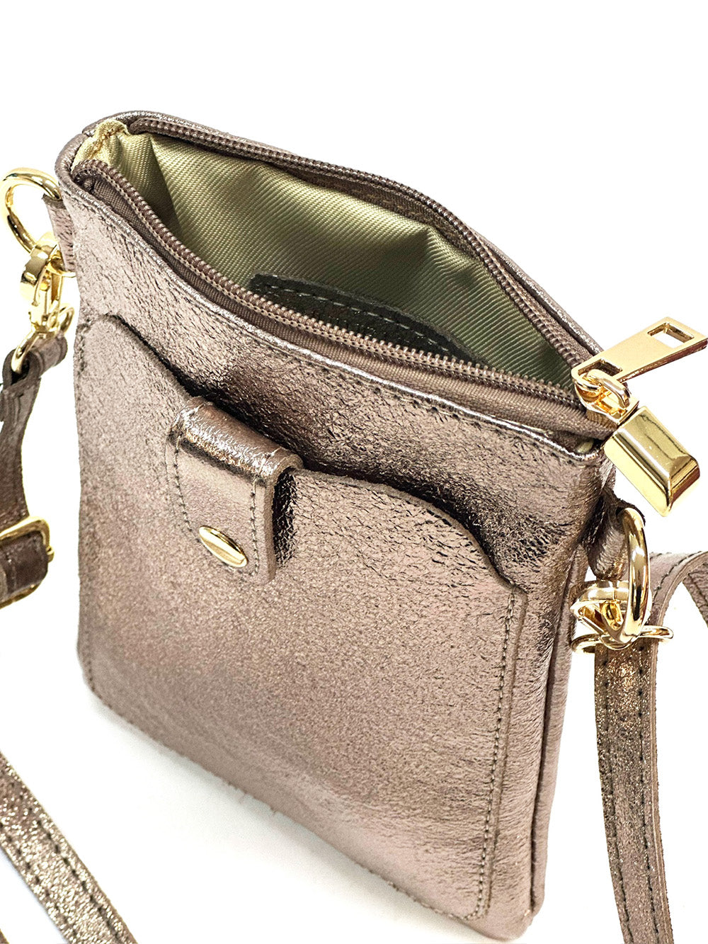 Eterna Italian Leather Crossbody Bag – Elegant Compact Crossbody for Women