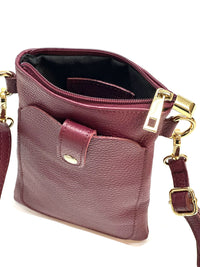 Eterna Italian Leather Crossbody Bag – Elegant Compact Crossbody for Women