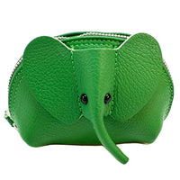 Mini Italian Leather Elephant Pouch – Playful Leather Coin & Key Pouch