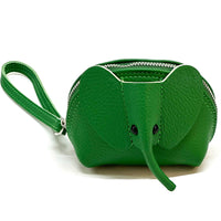 Mini Italian Leather Elephant Pouch – Playful Leather Coin & Key Pouch