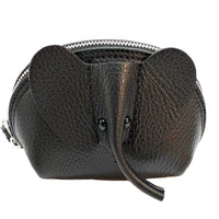 Mini Italian Leather Elephant Pouch – Playful Leather Coin & Key Pouch