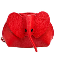 Mini Italian Leather Elephant Pouch – Playful Leather Coin & Key Pouch