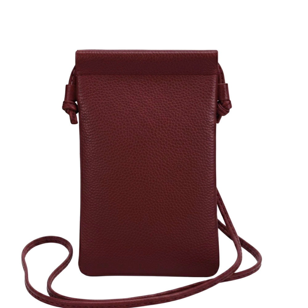 Perla Cow Leather Phone Crossbody Bag
