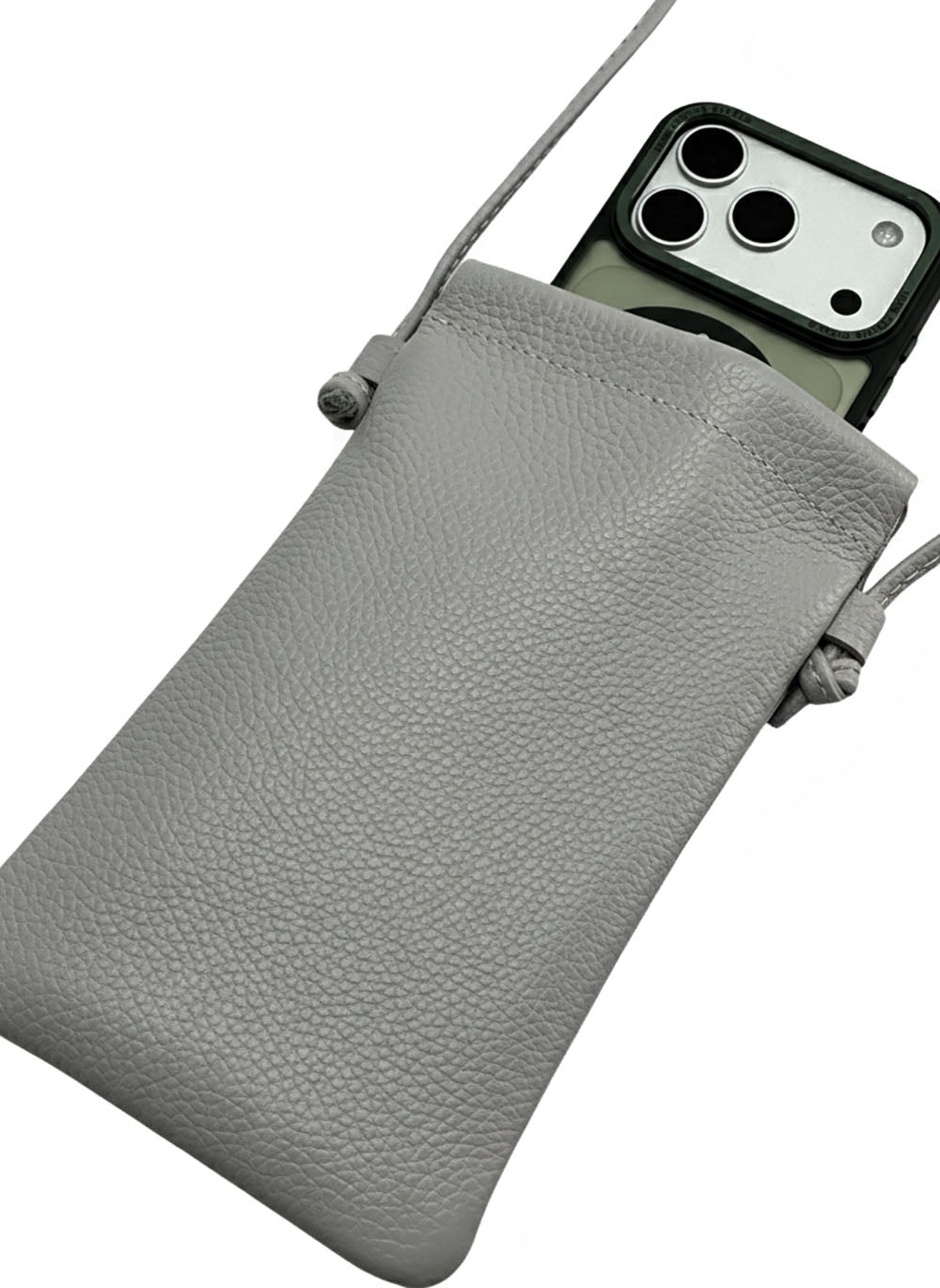 Perla Cow Leather Phone Crossbody Bag