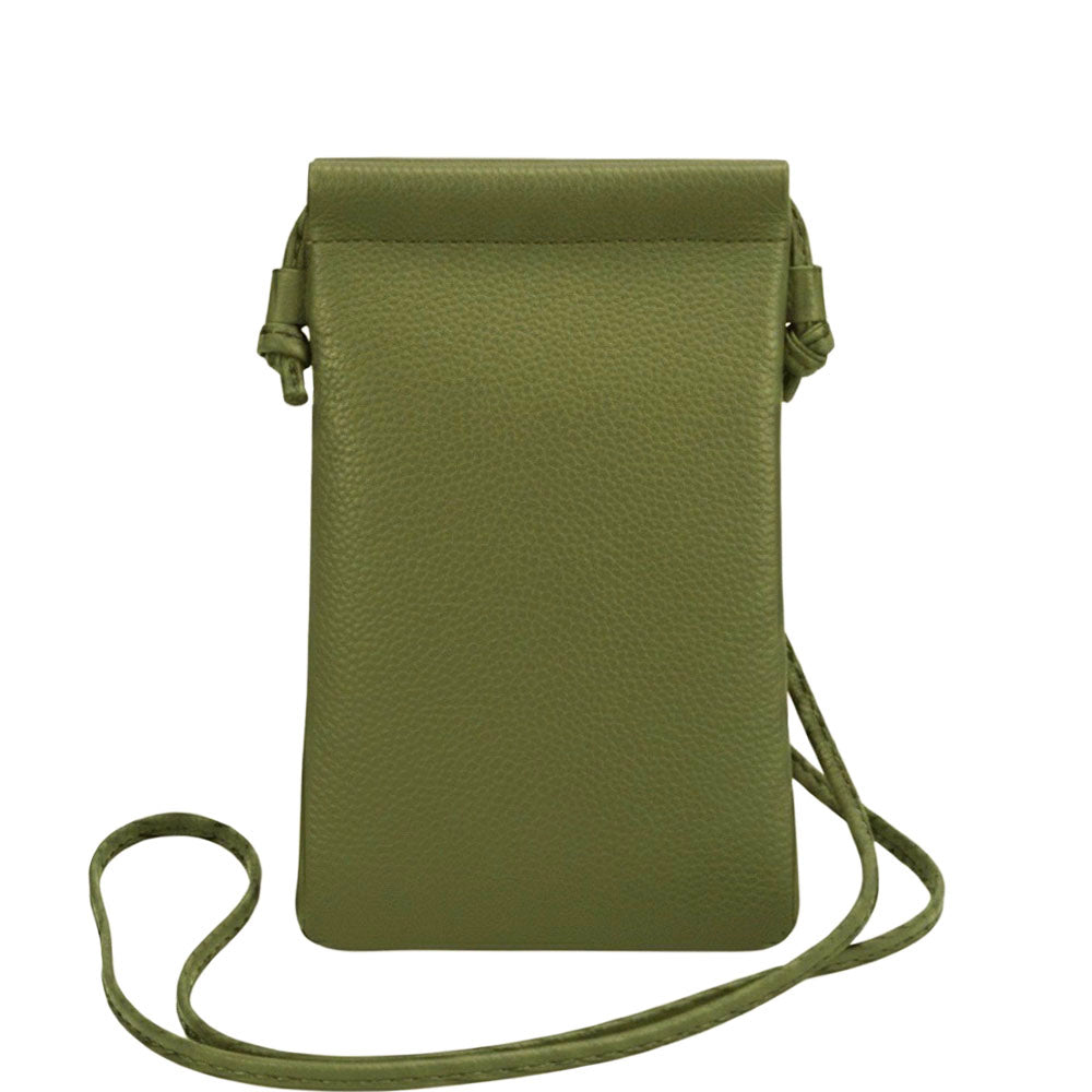 Perla Cow Leather Phone Crossbody Bag