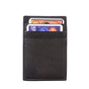 Luigi Black Leather Money Clip