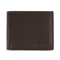 Primo mens dark brown leather wallet