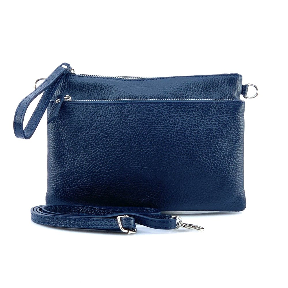 Sara Cross body leather bag in blue