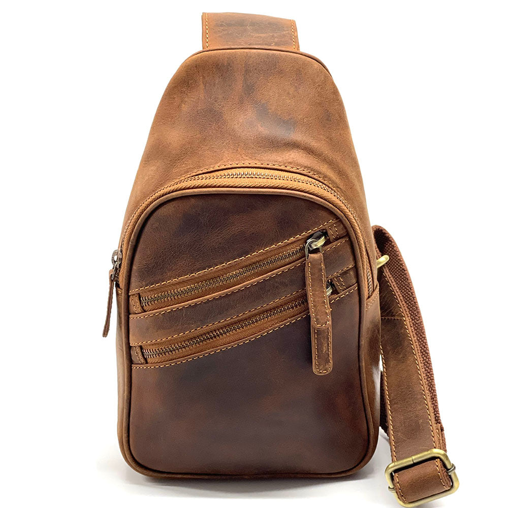Harvey Italian Leather Sling Bag – Men’s Crossbody (Handmade in Florence)