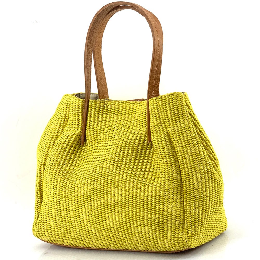 Ludmilla raffia and leather bag-6