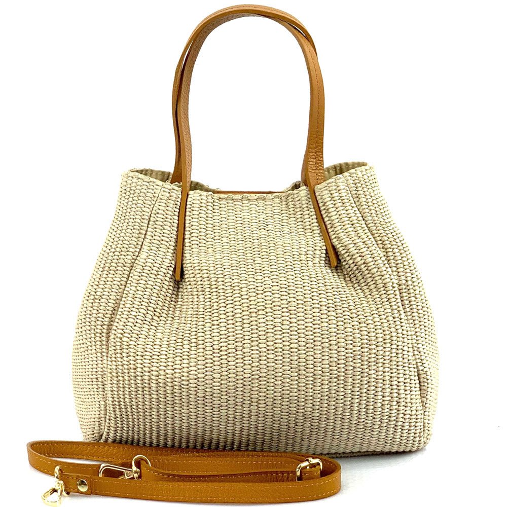 Ludmilla raffia bucket bag