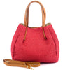 Ludmilla raffia and leather bag-23