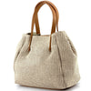 Ludmilla raffia and leather bag-10