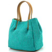 Ludmilla raffia and leather bag-11