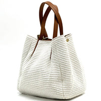 Ludmilla raffia and leather bag-2