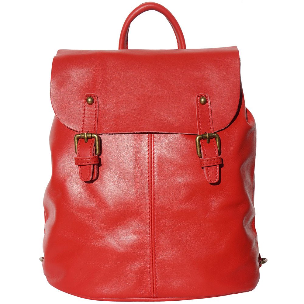 Vernazza Light Red Leather Backpack