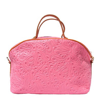 Tarsilla leather cosmetic bag in fuchsia