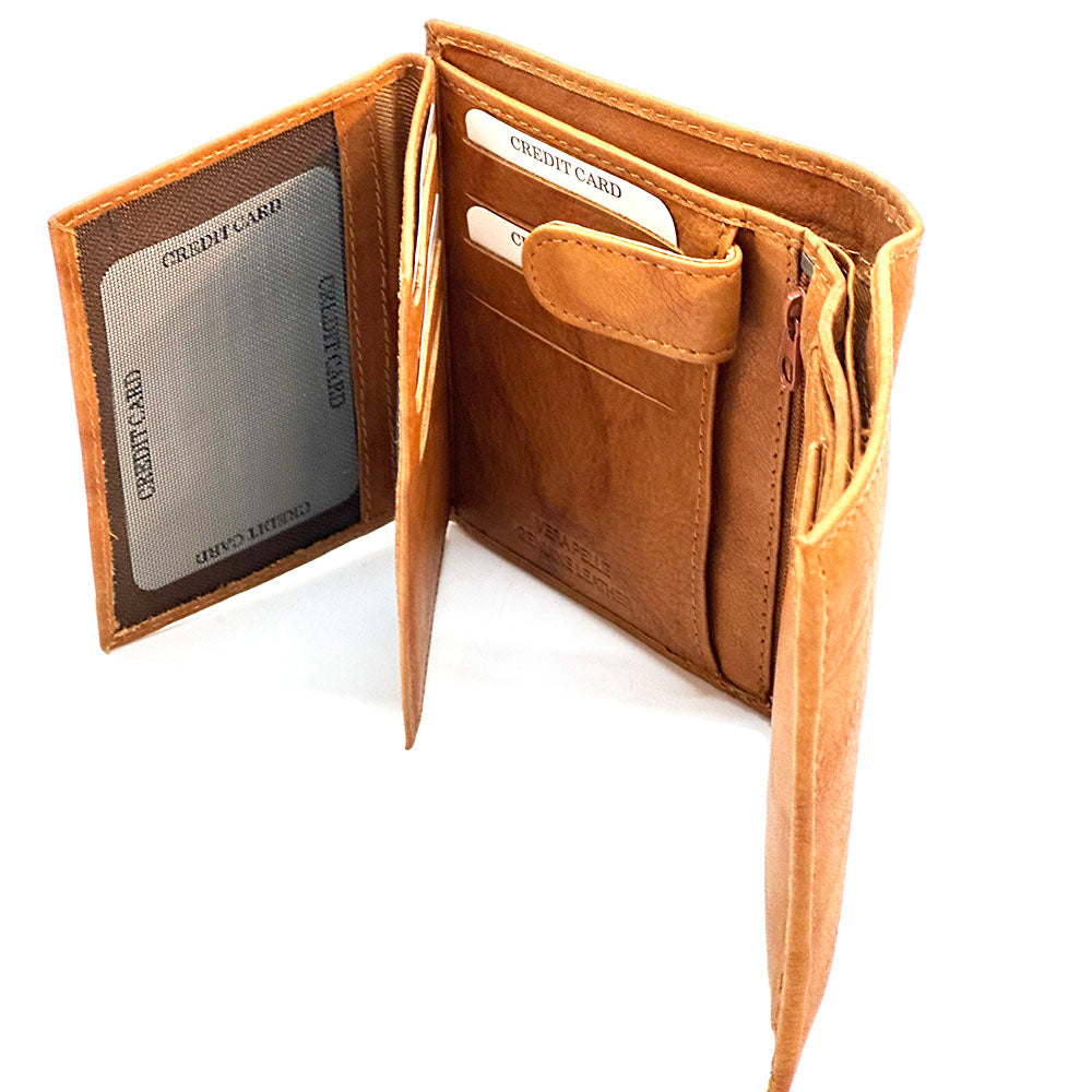 Raviero Cow Leather Vertical Wallet