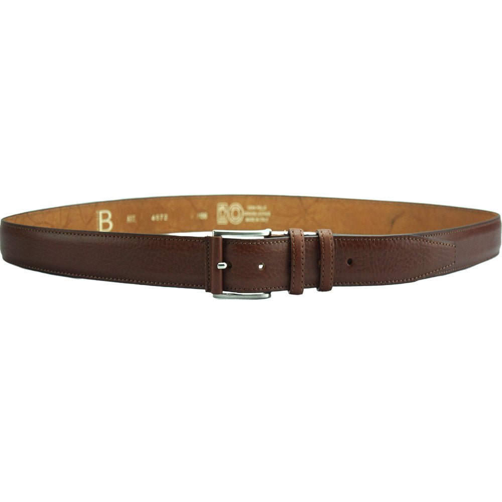 Saverio Brown Leather Belt 35 MM