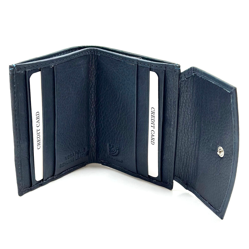 Liora Minimalist RFID Leather Mini Trifold Wallet