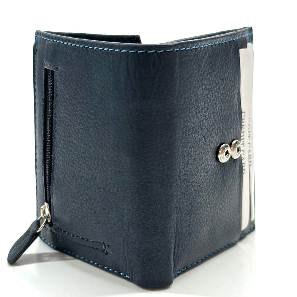 Liora Minimalist RFID Leather Mini Trifold Wallet