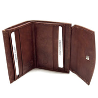 Liora Minimalist RFID Leather Mini Trifold Wallet
