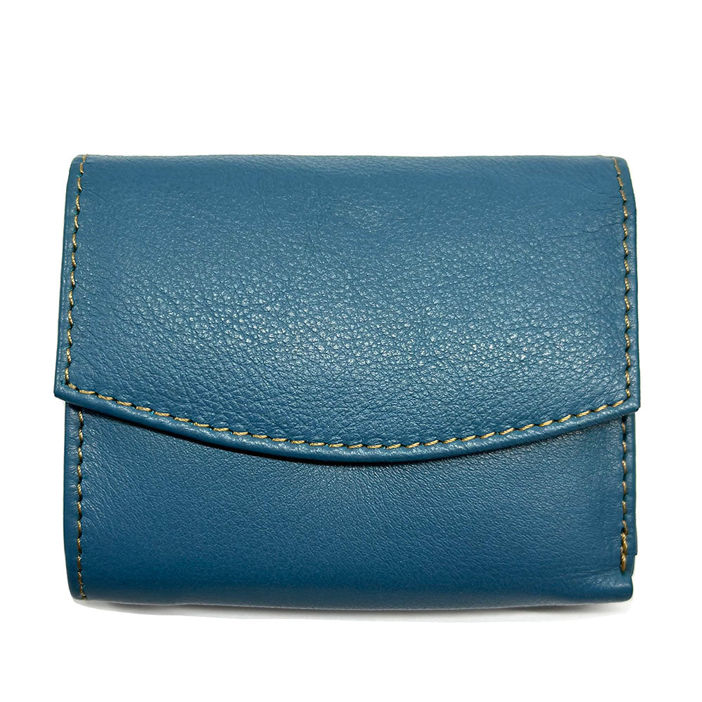 Liora Minimalist RFID Leather Mini Trifold Wallet