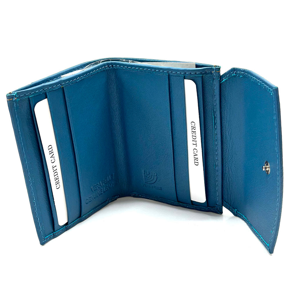 Liora Minimalist RFID Leather Mini Trifold Wallet