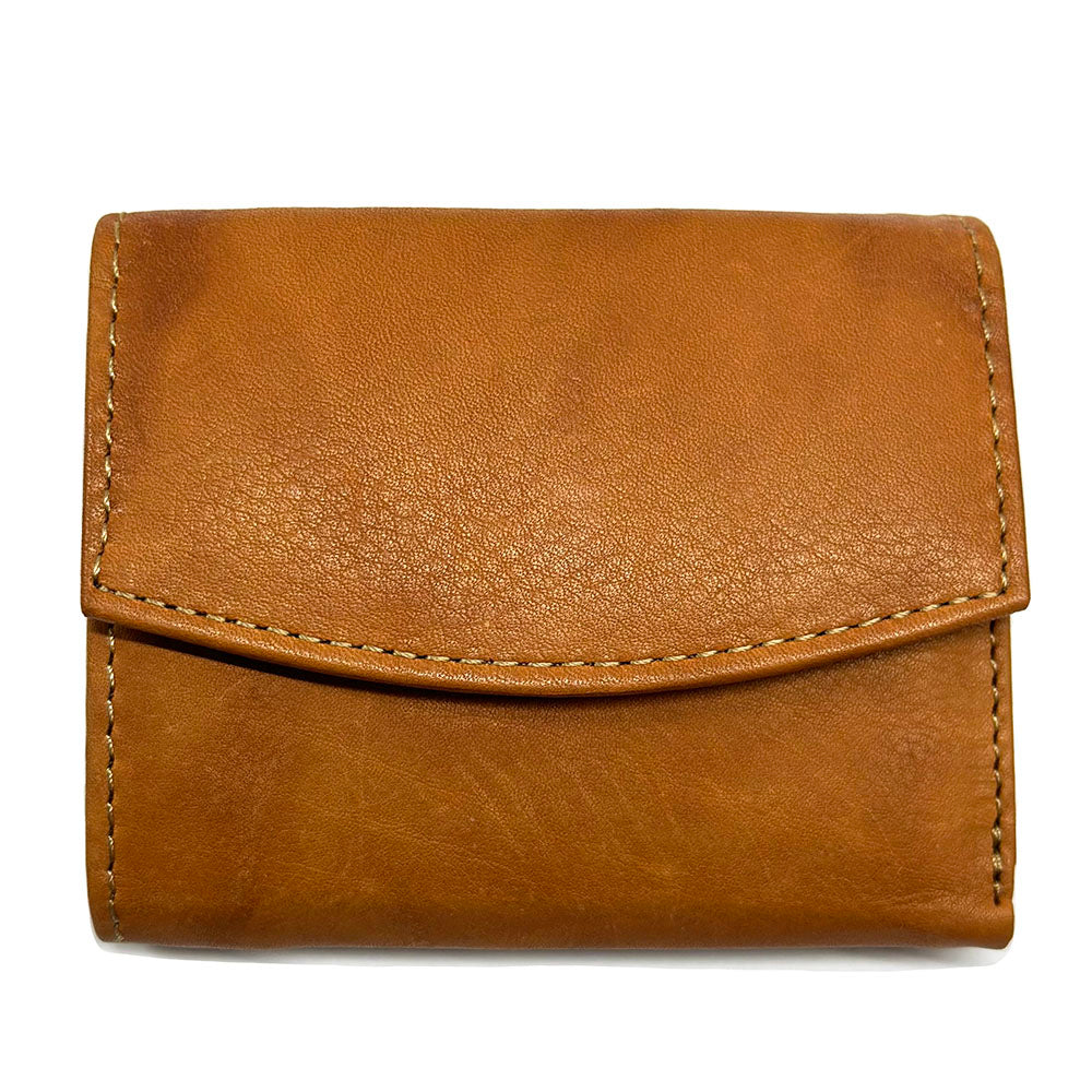 Liora Minimalist RFID Leather Mini Trifold Wallet