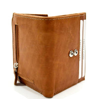 Liora Minimalist RFID Leather Mini Trifold Wallet