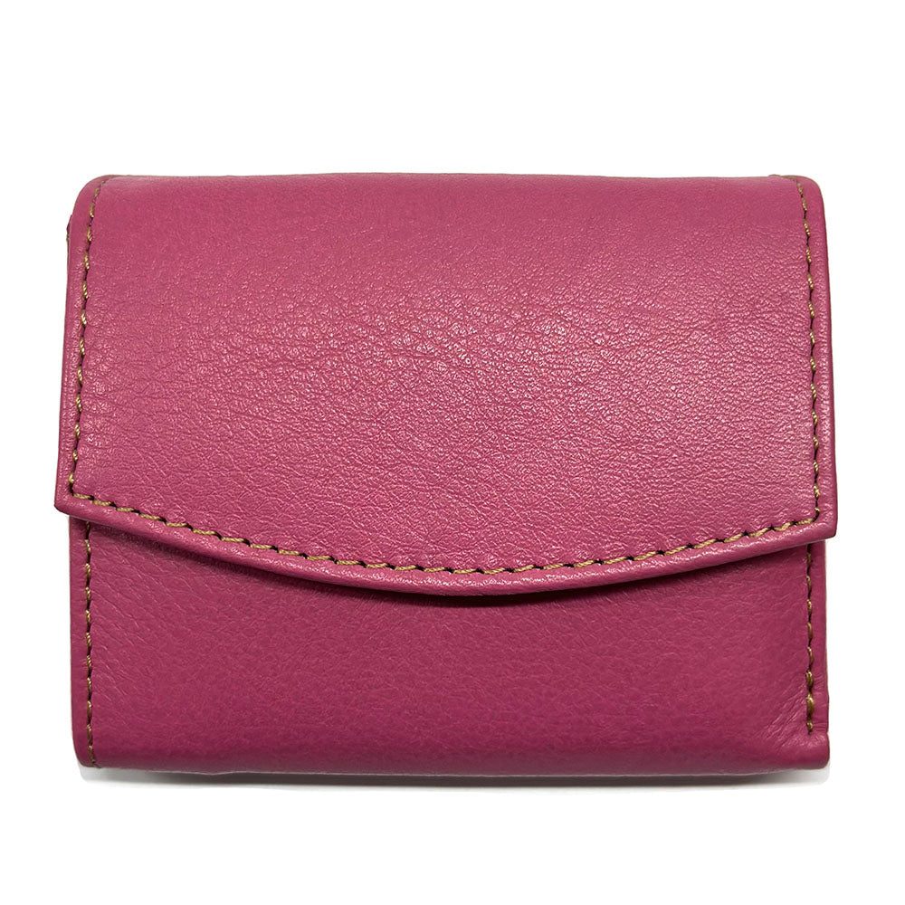 Liora Minimalist RFID Leather Mini Trifold Wallet