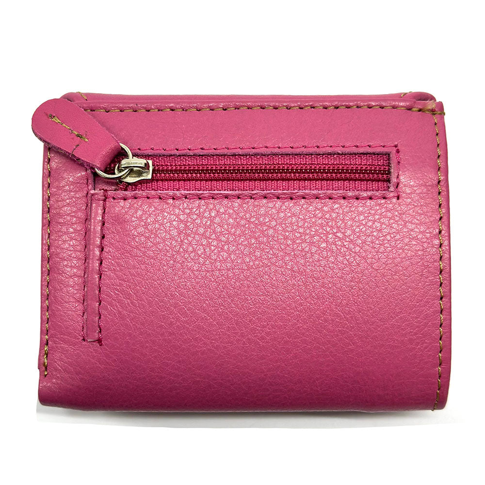 Liora Minimalist RFID Leather Mini Trifold Wallet