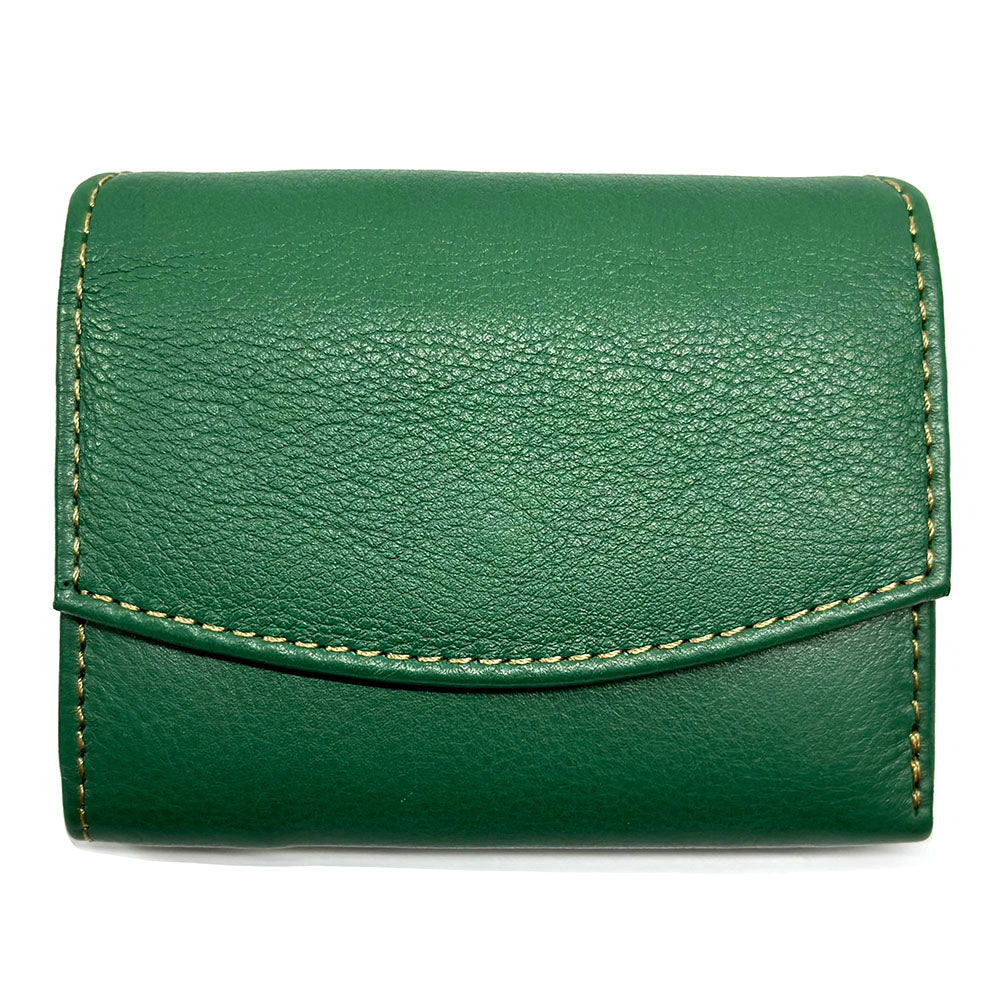 Liora Minimalist RFID Leather Mini Trifold Wallet