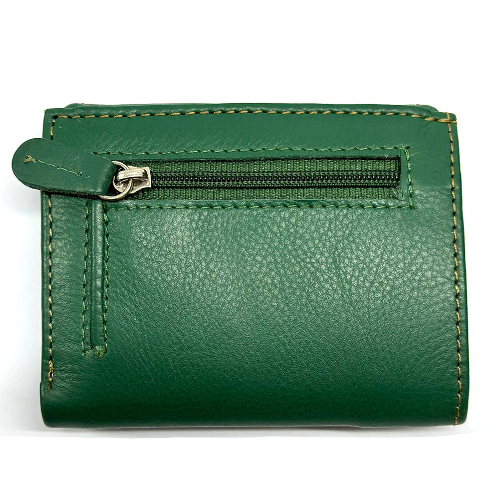 Liora Minimalist RFID Leather Mini Trifold Wallet