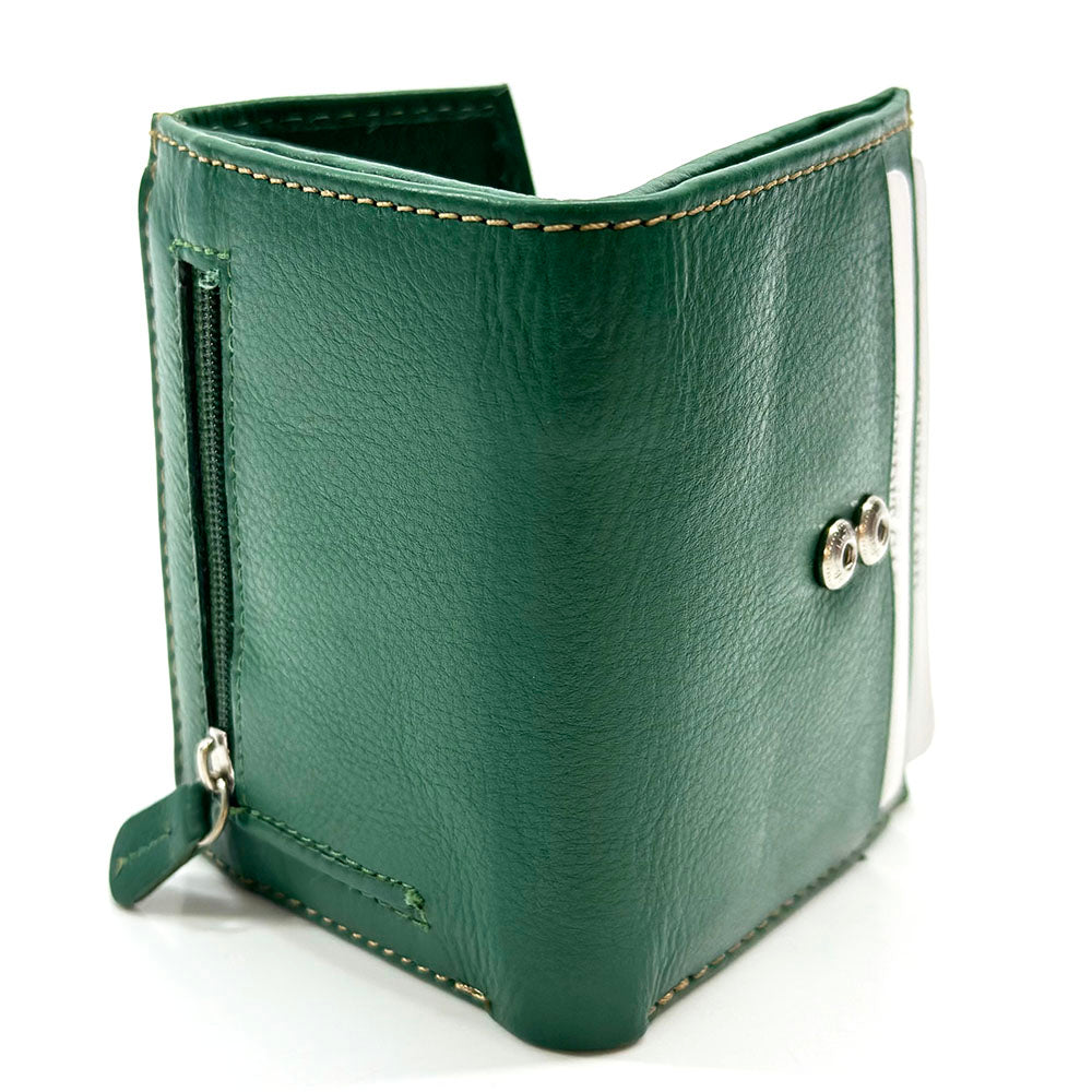 Liora Minimalist RFID Leather Mini Trifold Wallet