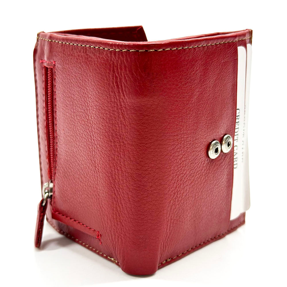 Liora Minimalist RFID Leather Mini Trifold Wallet
