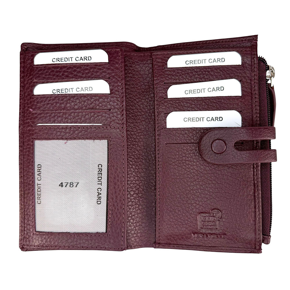 Mirello Cow Leather Zip Wallet