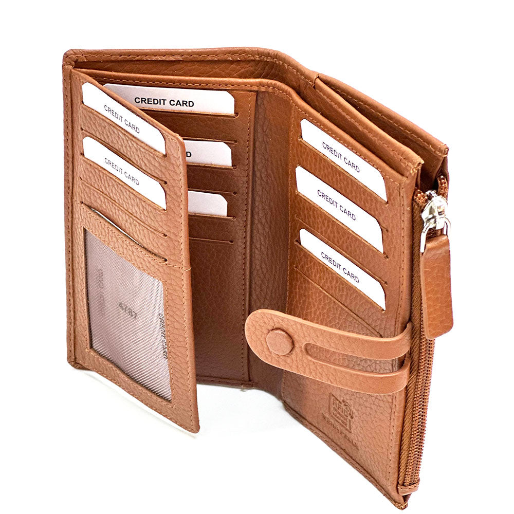 Mirello Cow Leather Zip Wallet