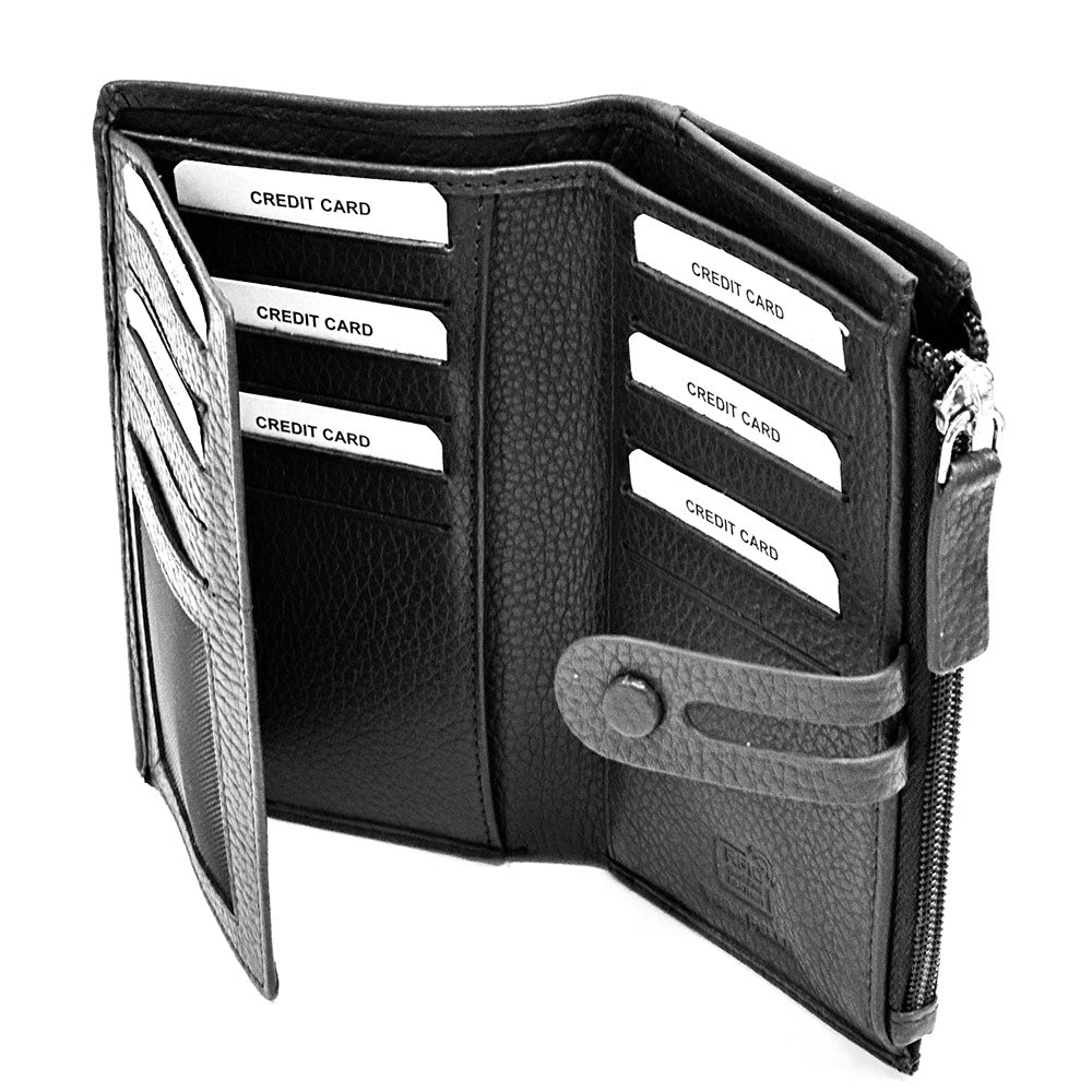Mirello Cow Leather Zip Wallet