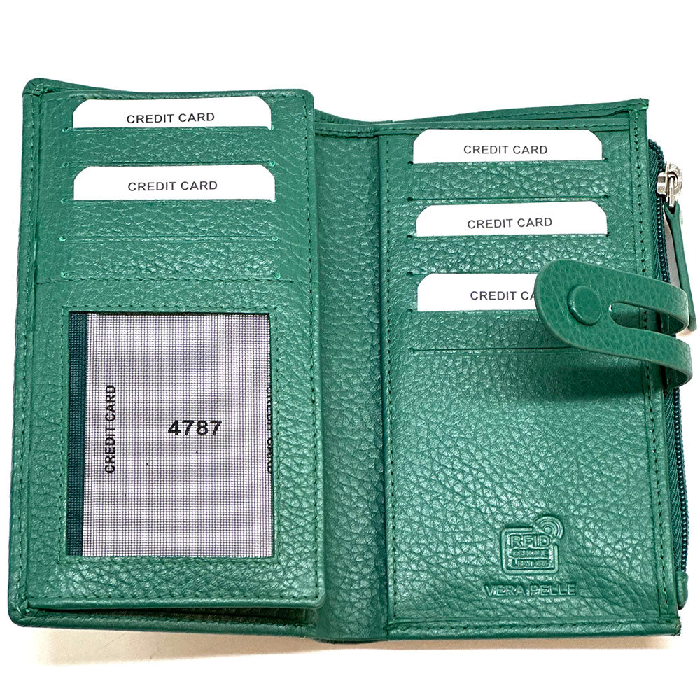 Mirello Cow Leather Zip Wallet