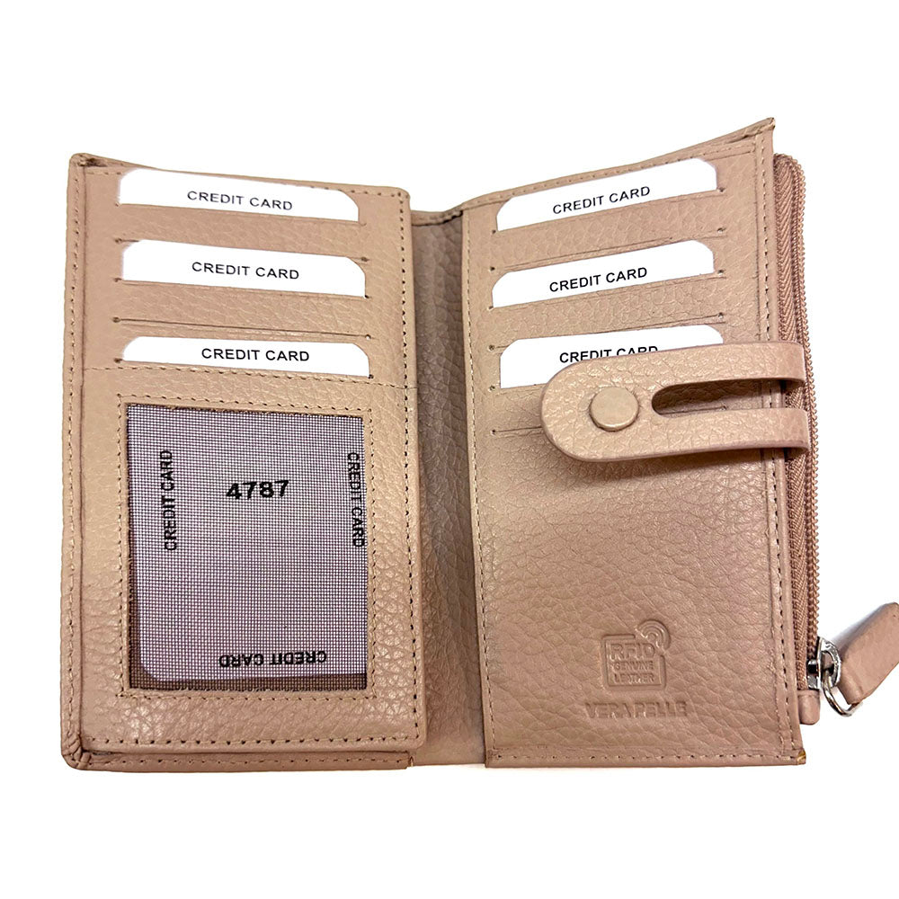 Mirello Cow Leather Zip Wallet